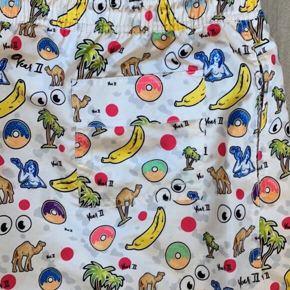 NIKBEN White Graphic Men’s Swim Shorts NWT XXL (runs small) - Picture 5 of 9